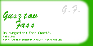 gusztav fass business card